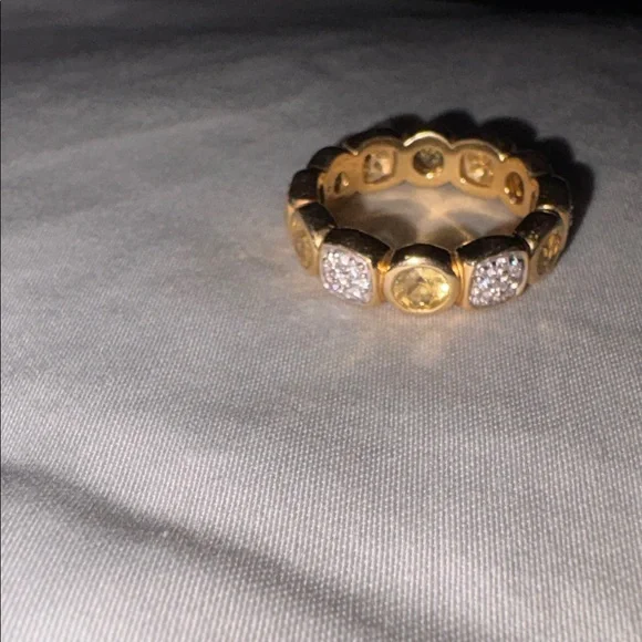 David Yurman Gold and Pave Diamond Ring - Picture 4 of 5